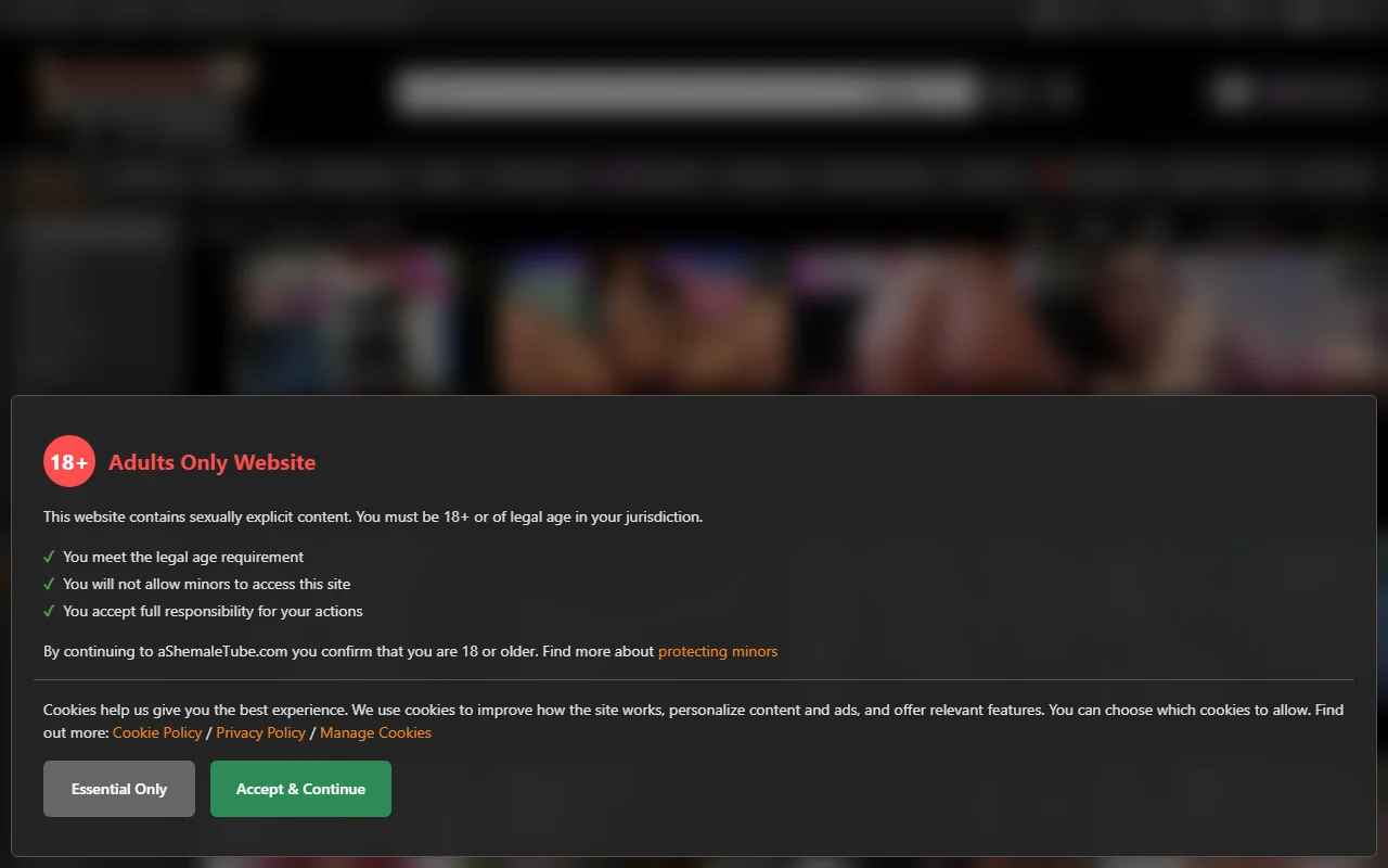 Screenshot: Ashemaletube Screenshot of Ashemaletube